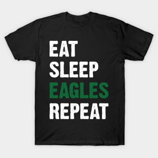 Eat Sleep Eagles Repeat Retro Vintage T-Shirt